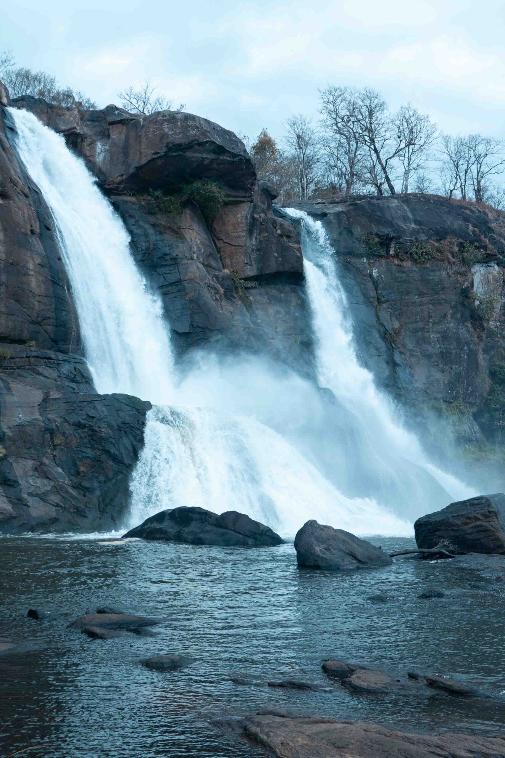second fall in athirapalli waterfalls - kerala,india