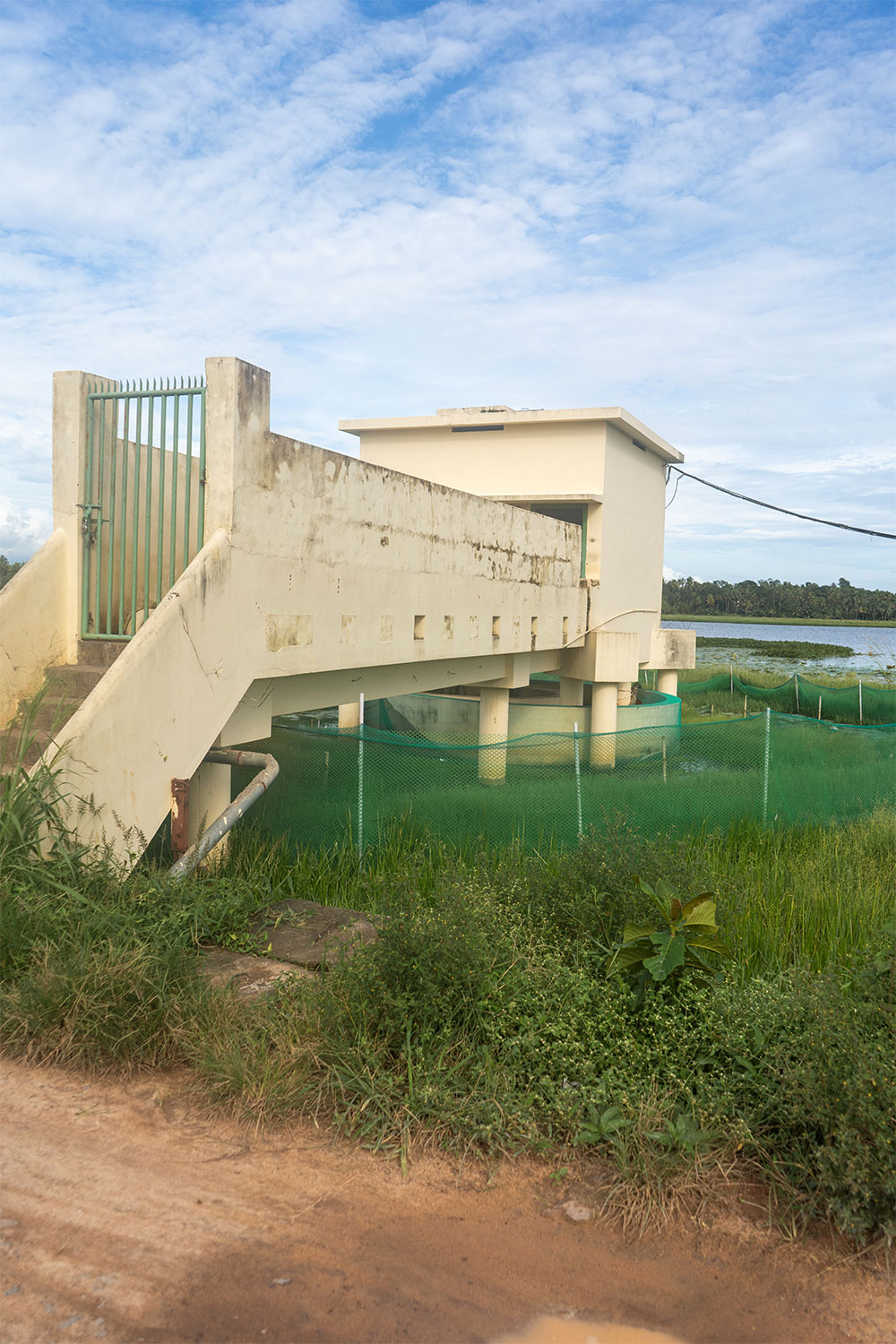 New water pump house in vellayani lake, trivandrum,Kerala,India