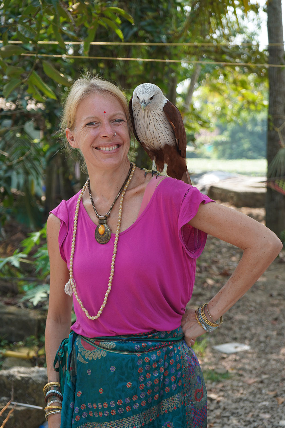 Lady-with-eagel-alappuzha-kerala-india-firstman