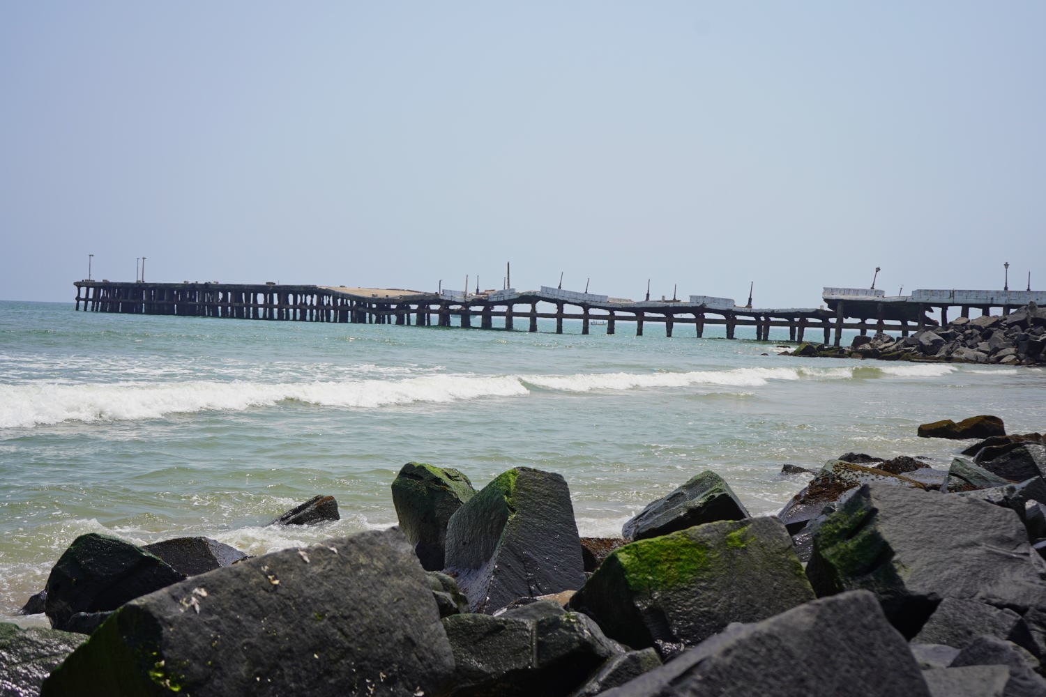 Pondy_rock beach bridge _pondicherry_India_firstman